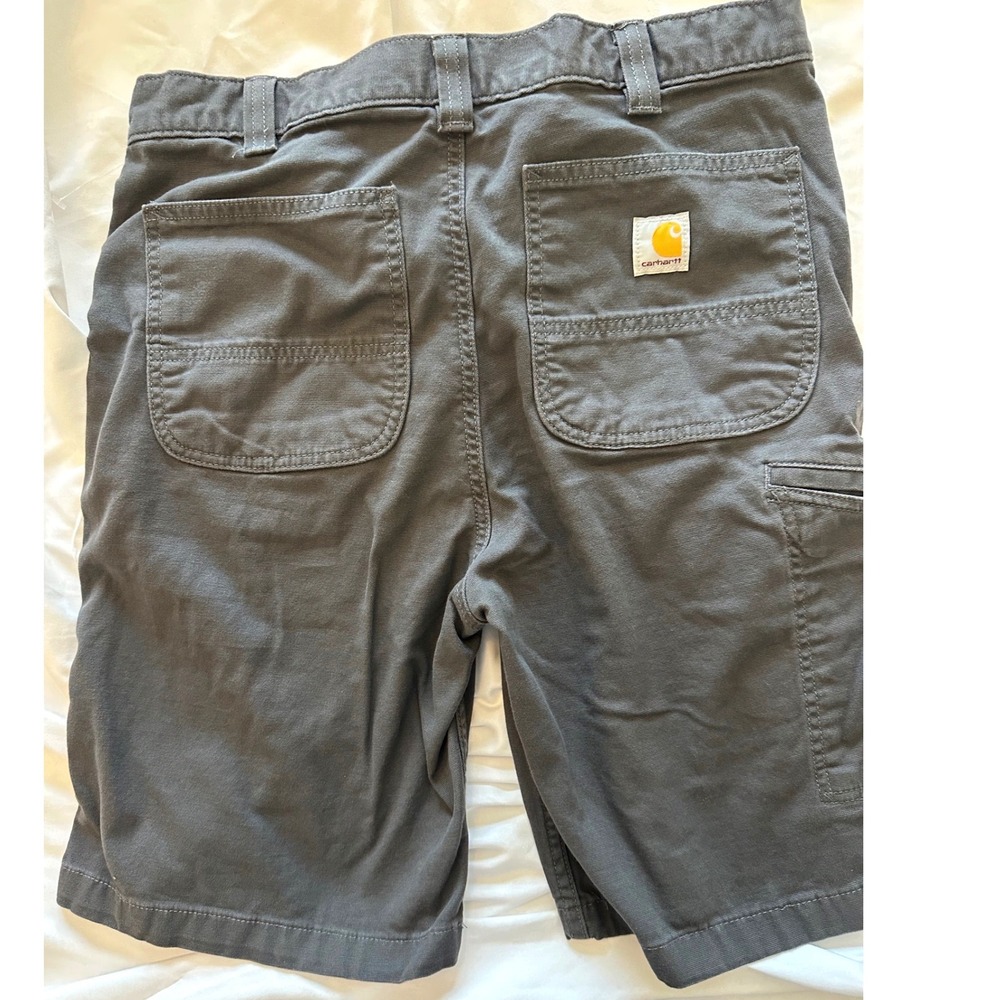 Carhartt Mens Relaxed Fit Canvas Work Shorts Gray Size 34/Work/Hiking/Casual - Picture 4 of 5